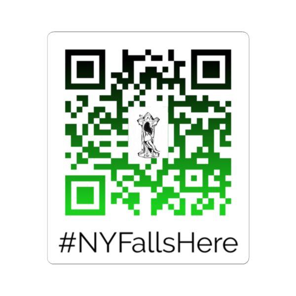 #NYFallsHere - New York QR Code Kiss-Cut Stickers, Travel Decals, Laptop Stickers, Tourist Souvenirs, Fun Vibes, Unique Gifts