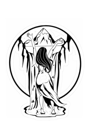 Falls Here Kiss-Cut Sticker