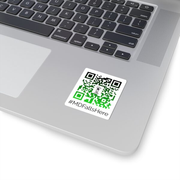 #MDFallsHere QR Code Kiss-Cut Stickers, Modern Tech Stickers for Laptops, Graphics, Unique Gifts for Students, Fun Home Decor - Image 2