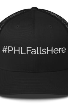 #PHLFallshere Trucker Cap- White