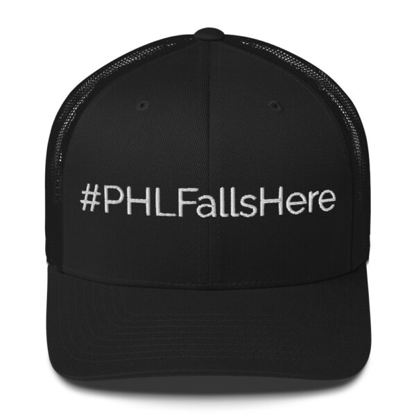 #PHLFallshere Trucker Cap- White