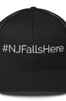 #NJFallshere Trucker Cap- White