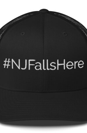 NJ Falls Here Trucker Cap – White
