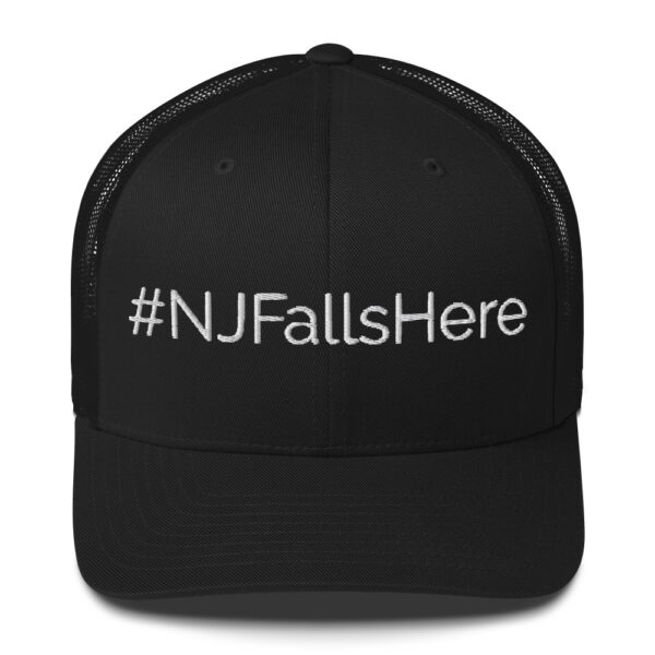 #NJFallshere Trucker Cap- White