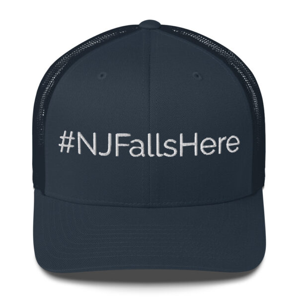#NJFallshere Trucker Cap- White - Image 3