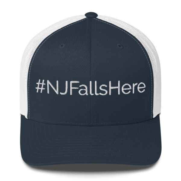 #NJFallshere Trucker Cap- White - Image 4