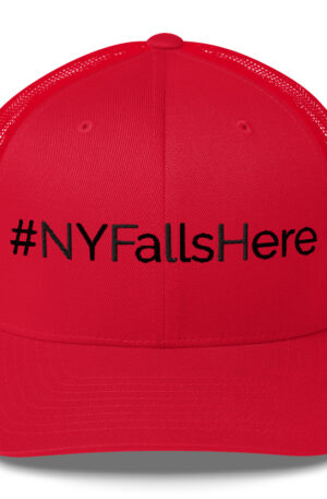 NY Falls Here Trucker Cap – Black