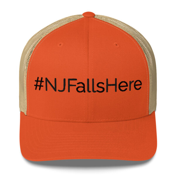#NJFallshere Trucker Cap- Black - Image 2