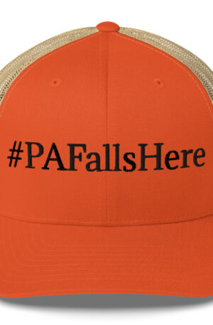 PA Falls Here Trucker Cap – Black