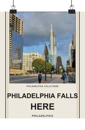 Philadelphia Falls Here Vintage Poster