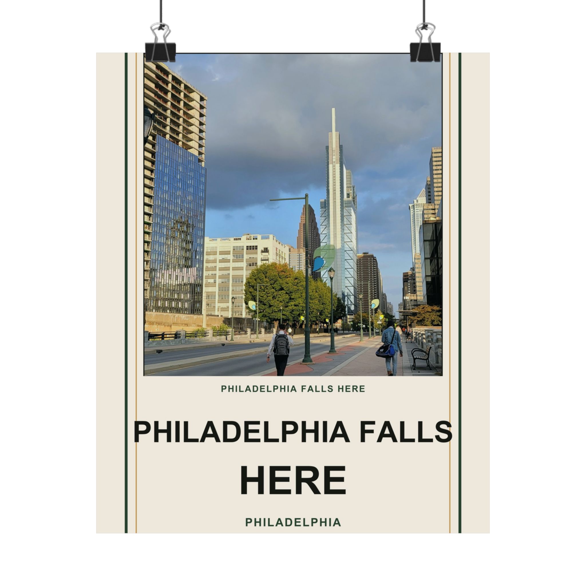 Philadelphia Falls Here Vintage Poster