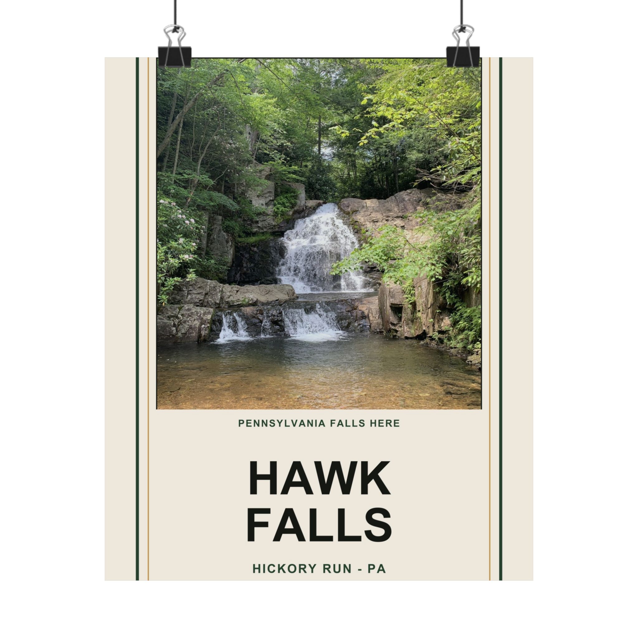 Hawk Falls Vintage Poster
