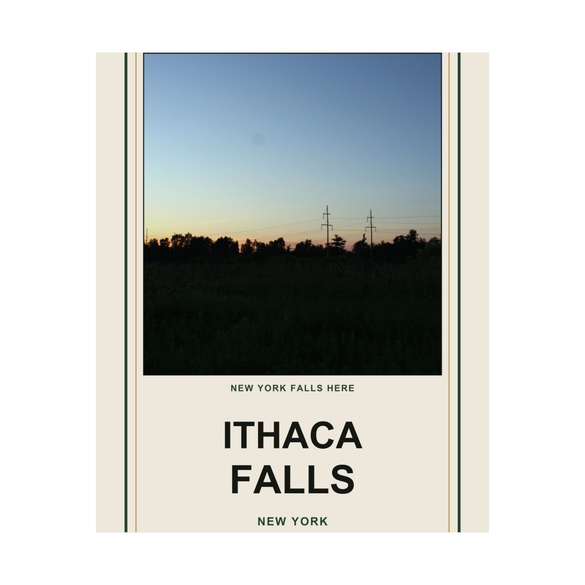Ithaca Falls Vintage Poster - Image 2