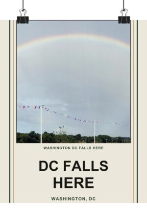 DC Falls Here Vintage Poster