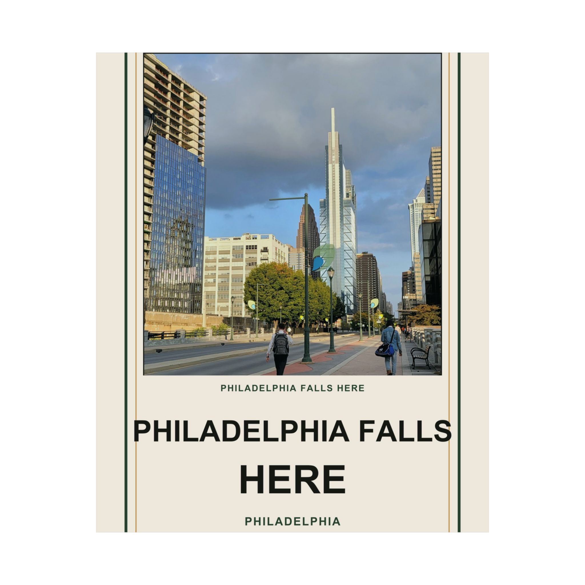 Philadelphia Falls Here Vintage Poster - Image 2